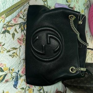 Gucci Black Soho Chain Leather Shoulder Bag